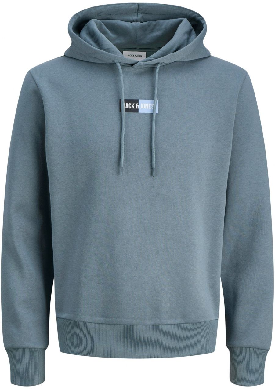JACK & JONES Mikina 'JJPAN'  modrosivá / svetlomodrá / čierna / biela