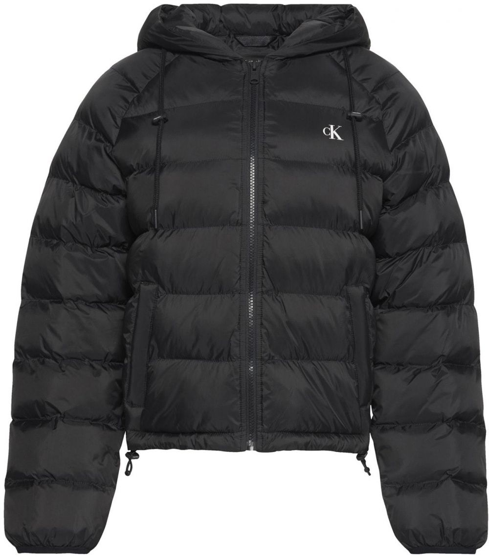 Calvin Klein Jeans Prechodná bunda  čierna / biela