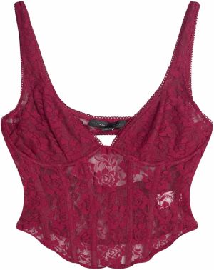 Bershka Top  burgundská