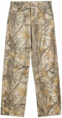 Bershka Nohavice  svetlohnedá / kaki / tmavozelená
