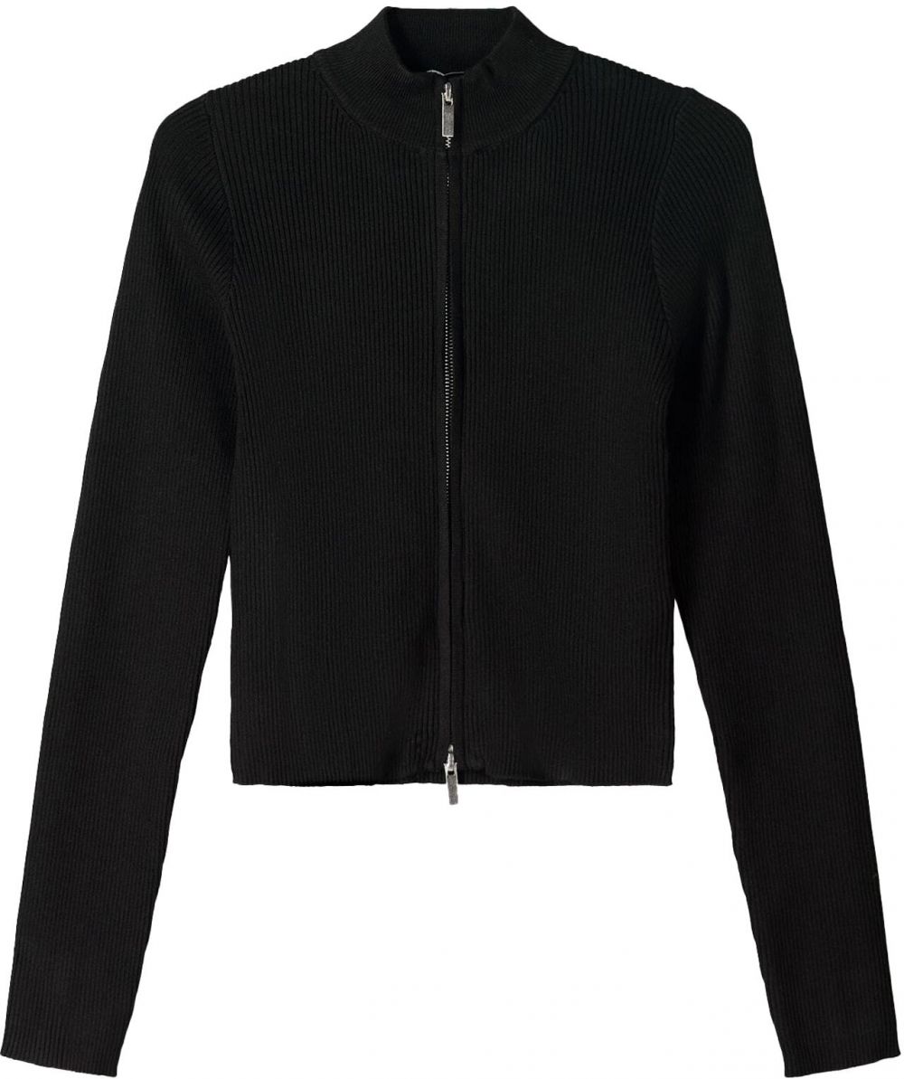 Bershka Tepláková bunda  čierna