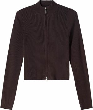 Bershka Tepláková bunda  hnedá