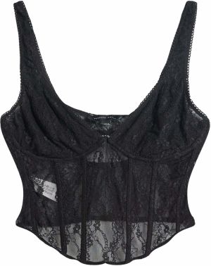 Bershka Top  čierna