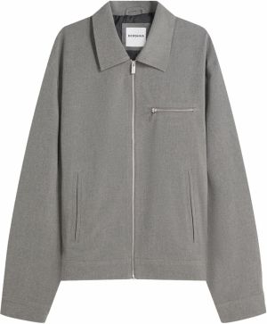 Bershka Prechodná bunda  sivá melírovaná