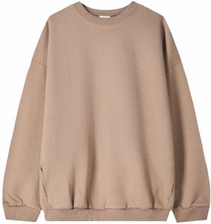 Bershka Mikina  tmavobéžová