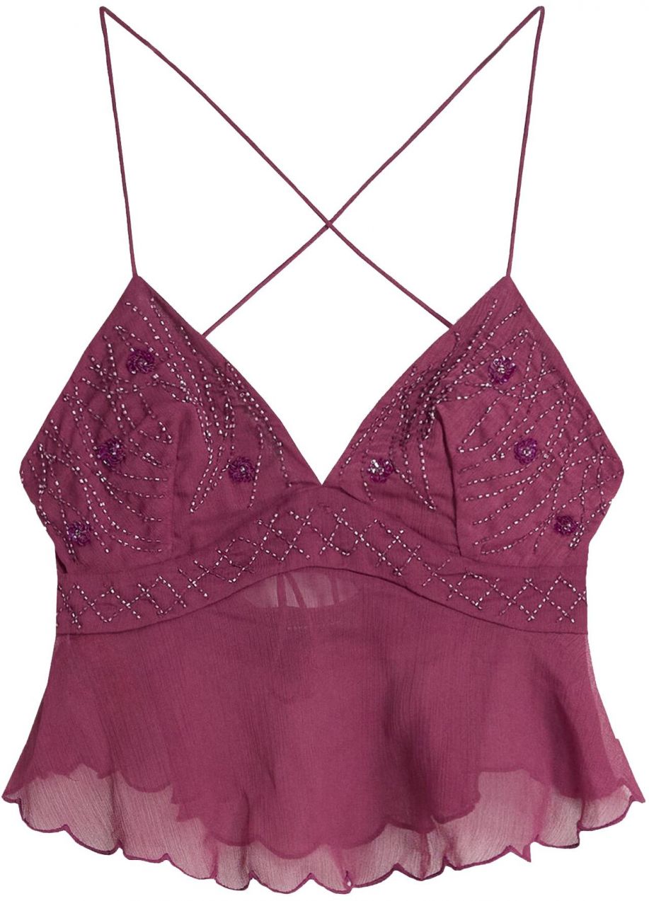 Bershka Top  burgundská