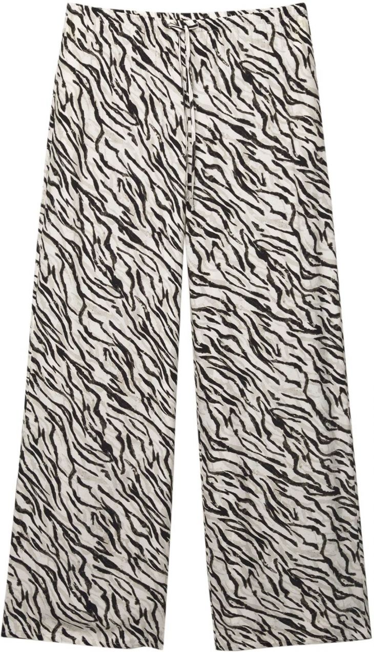 Pull&Bear Nohavice  kamenná / čierna / prírodná biela