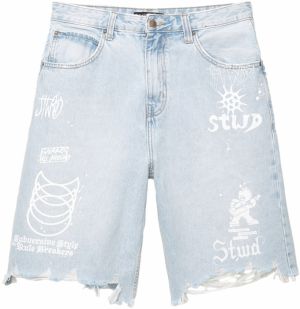Pull&Bear Džínsy  svetlomodrá / biela