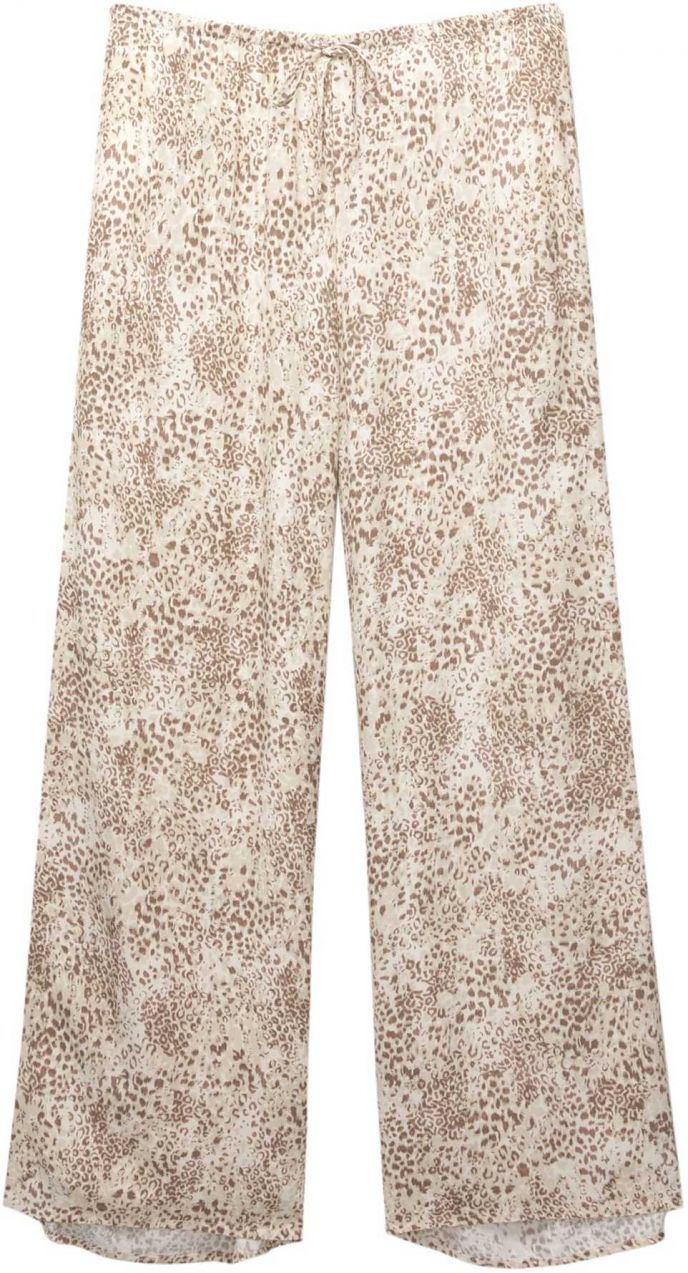 Pull&Bear Nohavice  béžová / hnedá / biela