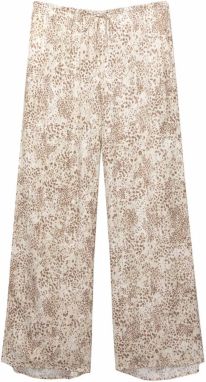 Pull&Bear Nohavice  béžová / hnedá / biela