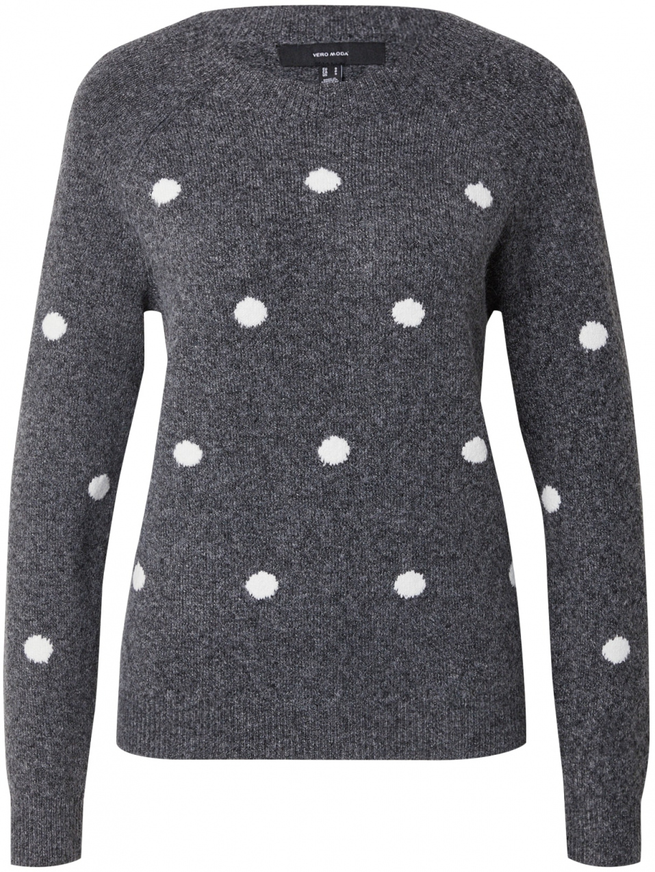VERO MODA Sveter 'VMDOFFY INTARSIA'  tmavosivá / biela