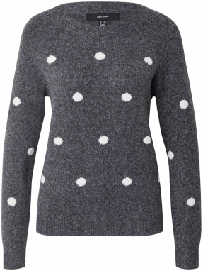 VERO MODA Sveter 'VMDOFFY INTARSIA'  tmavosivá / biela