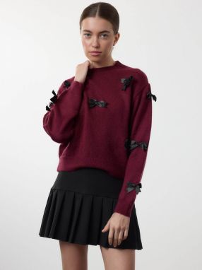 Trendyol Sveter  bordová / čierna