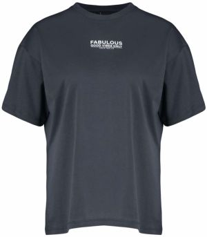 Trendyol Tričko  antracitová / pastelovo zelená / staroružová / biela