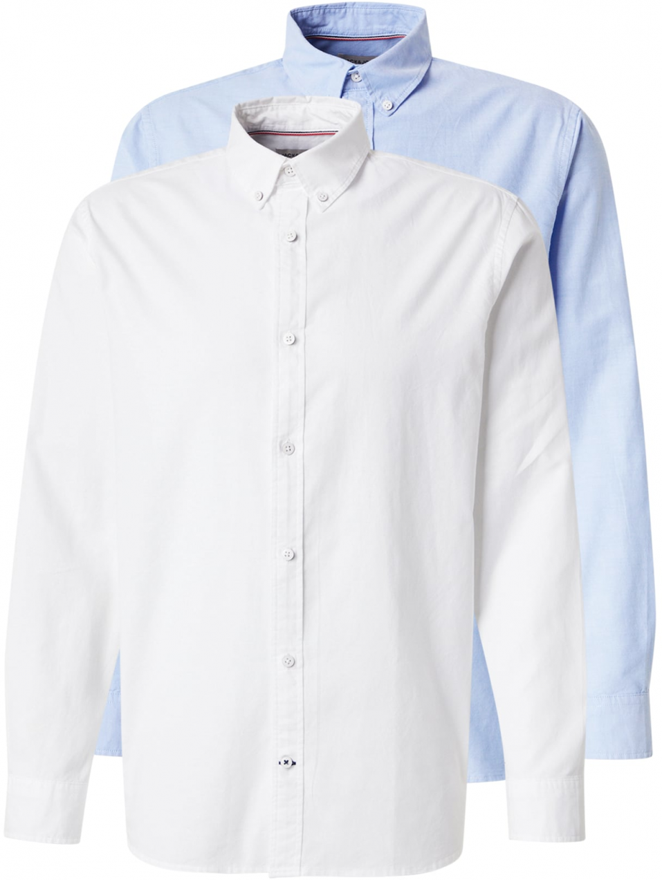 JACK & JONES Košeľa 'JJOXFORD'  svetlomodrá / biela