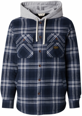 Superdry Košeľa  námornícka modrá / biela