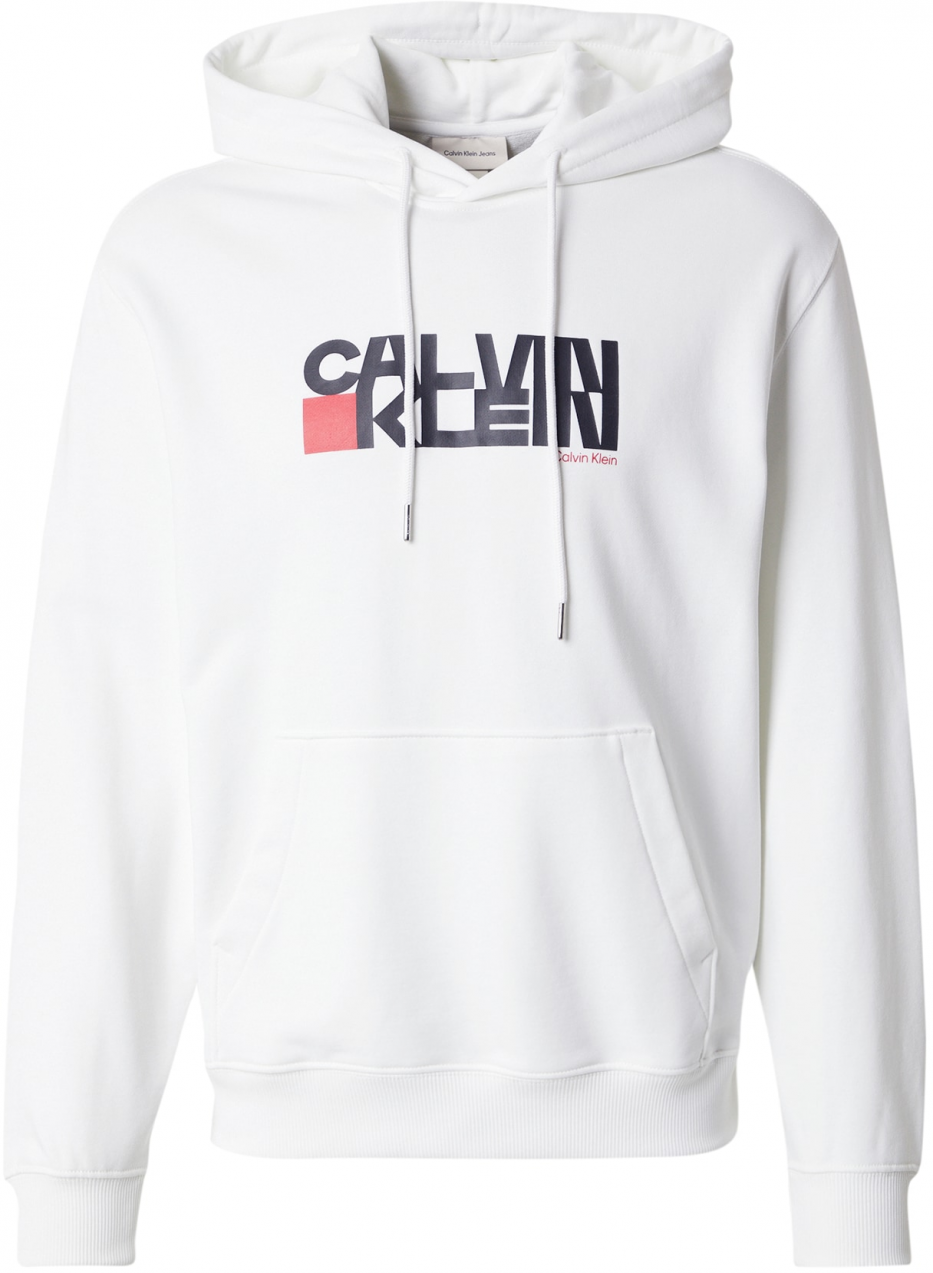 Calvin Klein Jeans Mikina  červená / čierna / biela