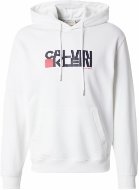 Calvin Klein Jeans Mikina  červená / čierna / biela
