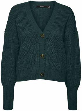 VERO MODA Kardigán 'VMLEA'  tmavozelená