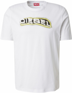 DIESEL Tričko 'T-ADJUST-R4'  limetková / čierna / biela