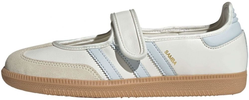 ADIDAS ORIGINALS Baleríny s ramienkom 'Samba'  béžová / svetlomodrá / biela