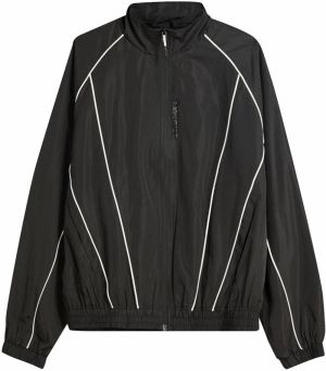 Bershka Prechodná bunda  čierna / biela