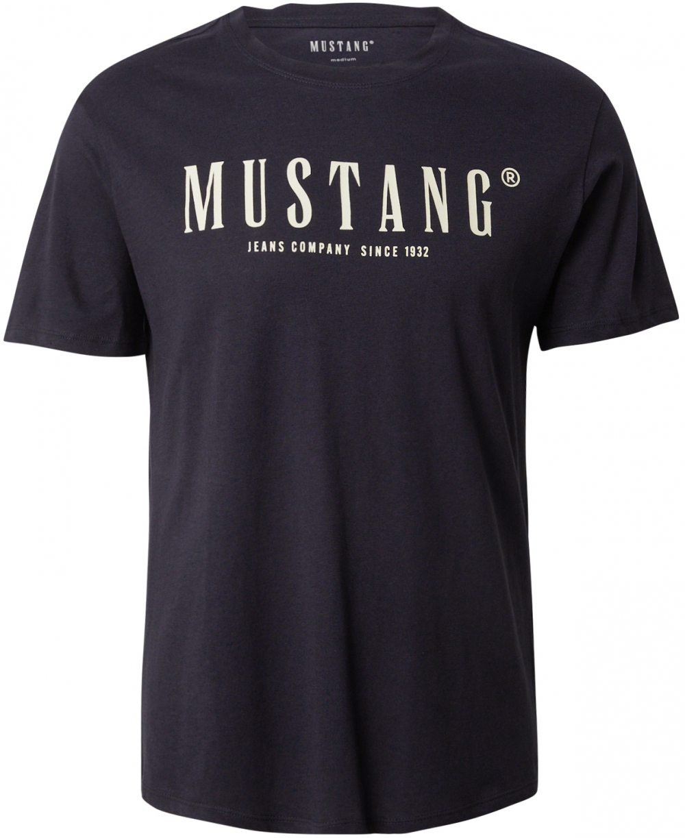MUSTANG Tričko 'Austin'  čierna / biela