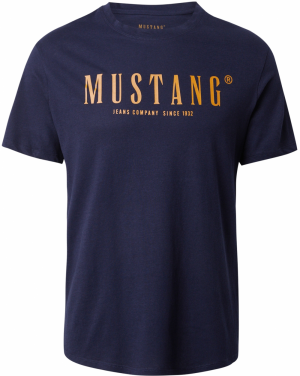 MUSTANG Tričko 'Austin'  námornícka modrá / žltá