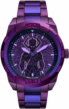 FOSSIL Analógové hodinky 'GALACTUS'  fialová / neónovo fialová