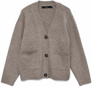VERO MODA Kardigán 'VMBOOM'  sivobéžová