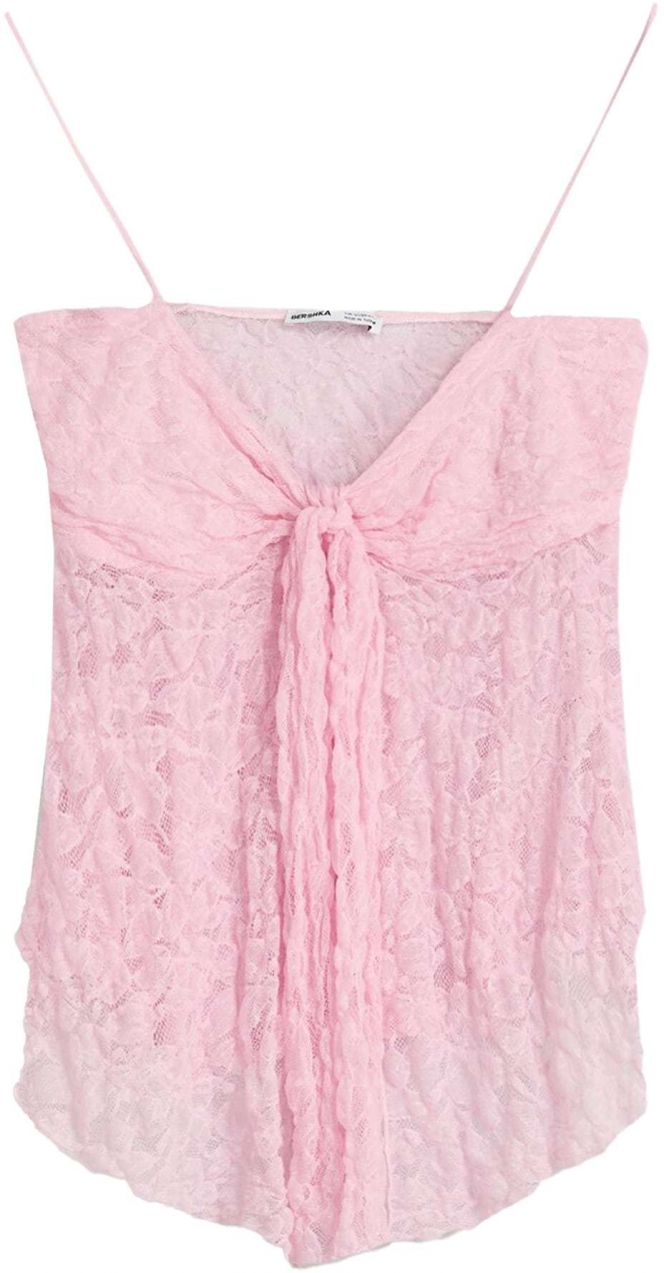 Bershka Top  púdrová