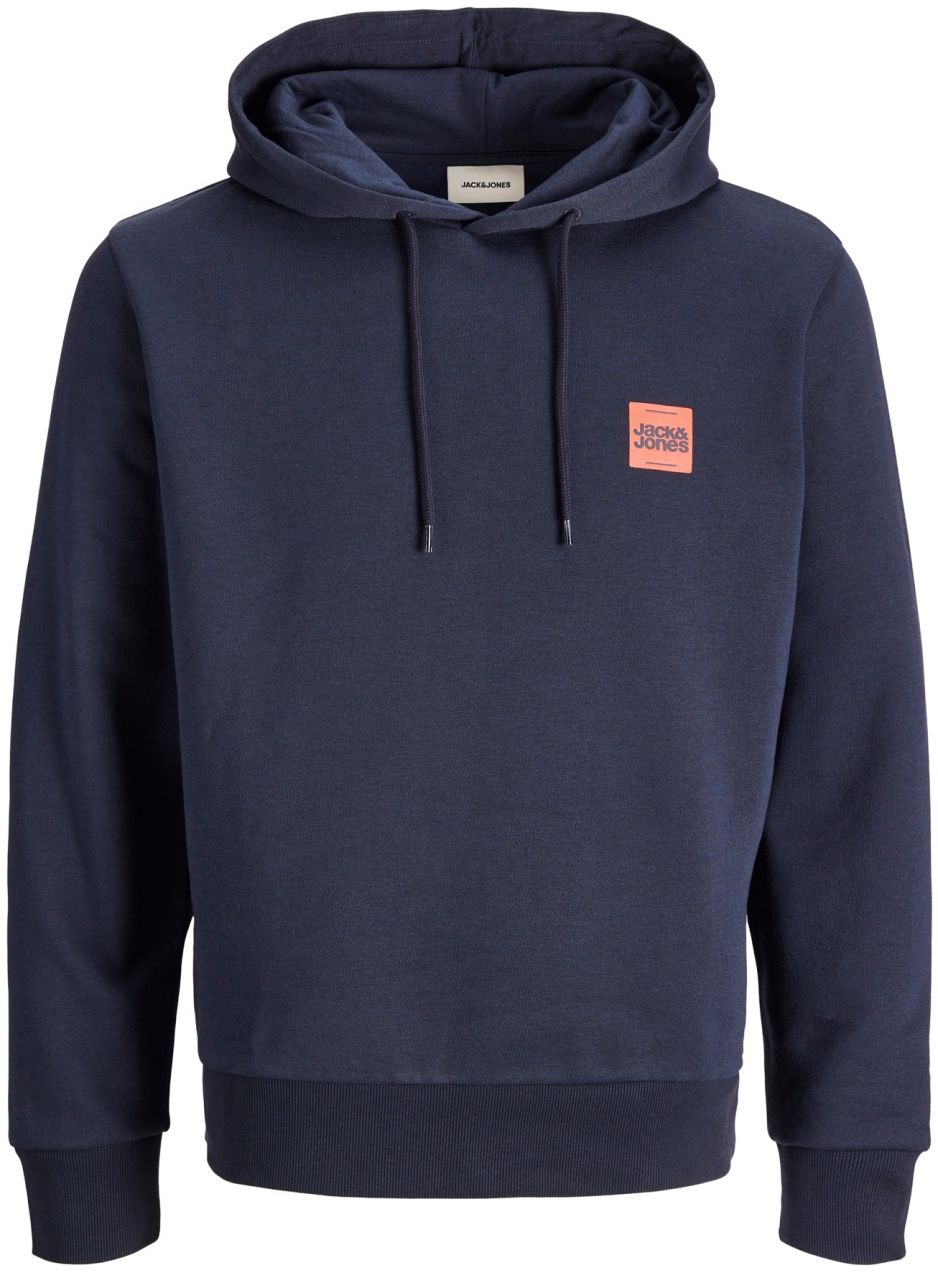 JACK & JONES Mikina 'JJBRANDY'  tmavomodrá / oranžová