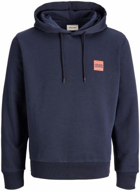 JACK & JONES Mikina 'JJBRANDY'  tmavomodrá / oranžová