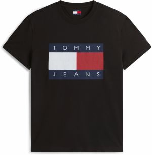Tommy Jeans Tričko  námornícka modrá / červená / čierna / biela