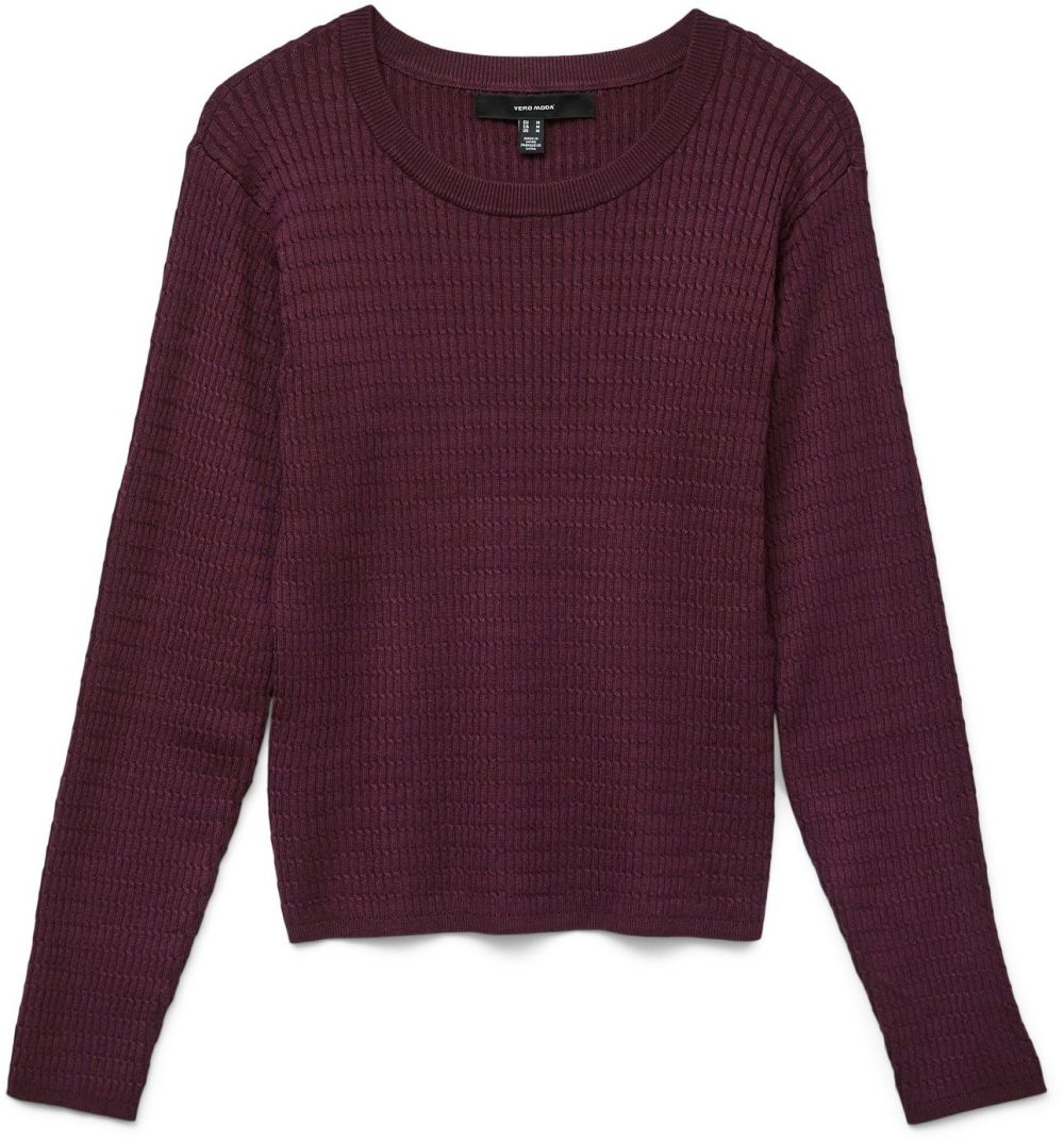 VERO MODA Sveter 'VMSILJE'  vínovo červená