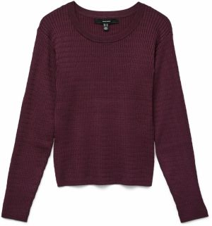VERO MODA Sveter 'VMSILJE'  vínovo červená