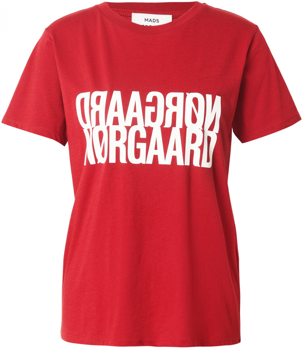 MADS NORGAARD COPENHAGEN Tričko  červená / biela