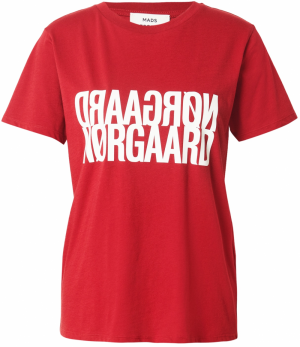 MADS NORGAARD COPENHAGEN Tričko  červená / biela