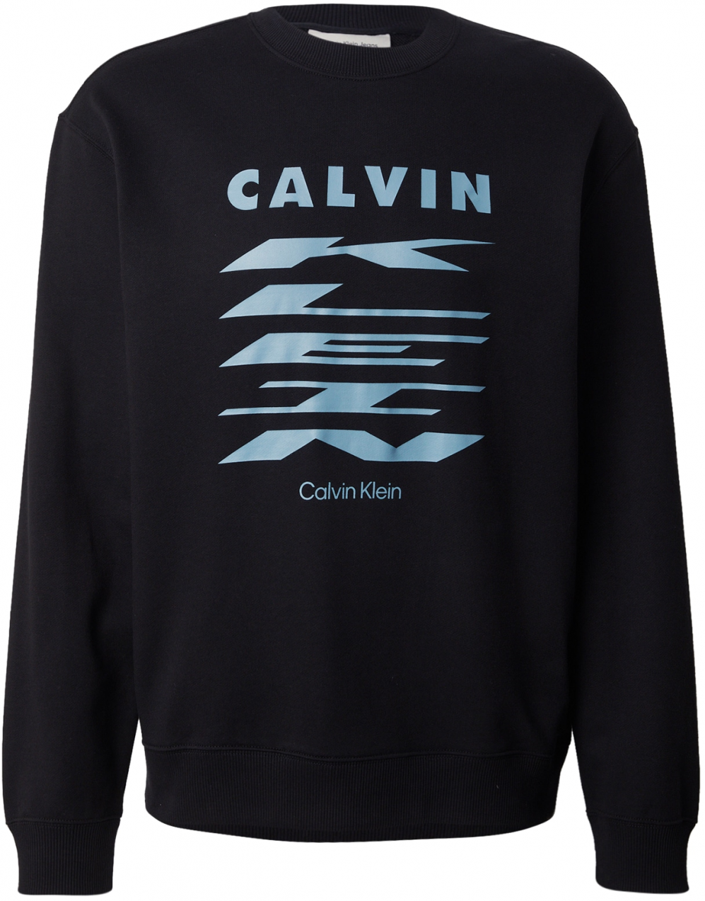 Calvin Klein Jeans Mikina  svetlomodrá / čierna
