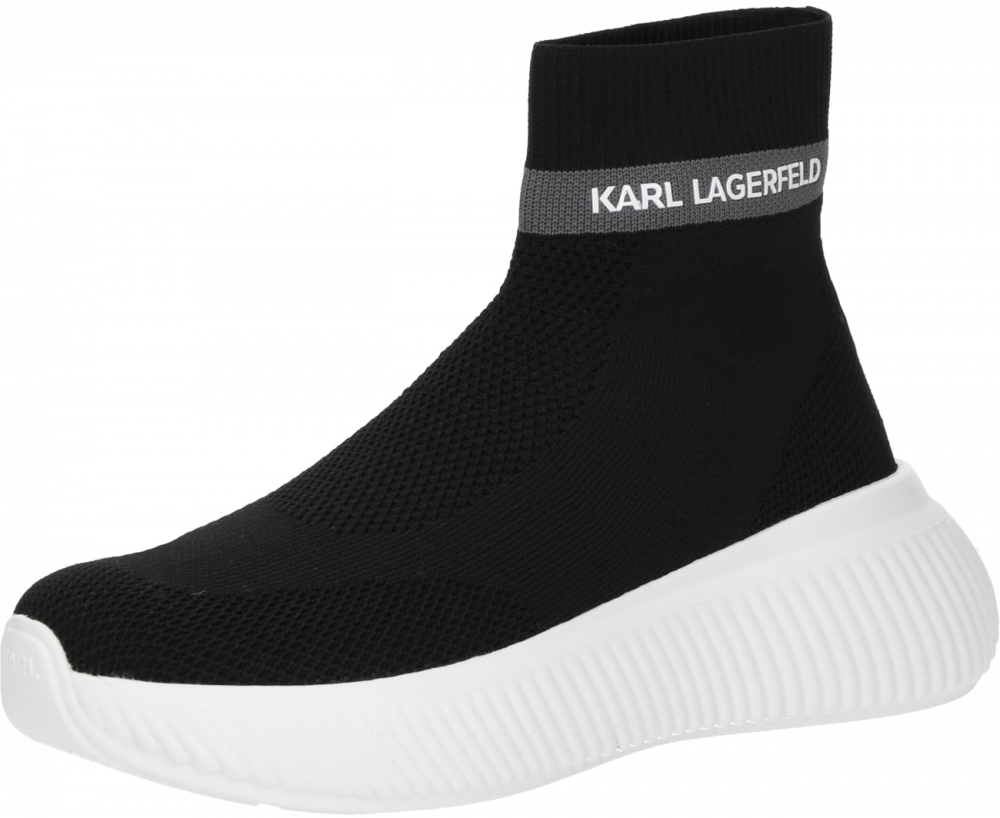 Karl Lagerfeld Slip-on obuv  čierna / biela