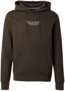 JACK & JONES Mikina 'JPRBLUARCHIE'  olivová / biela