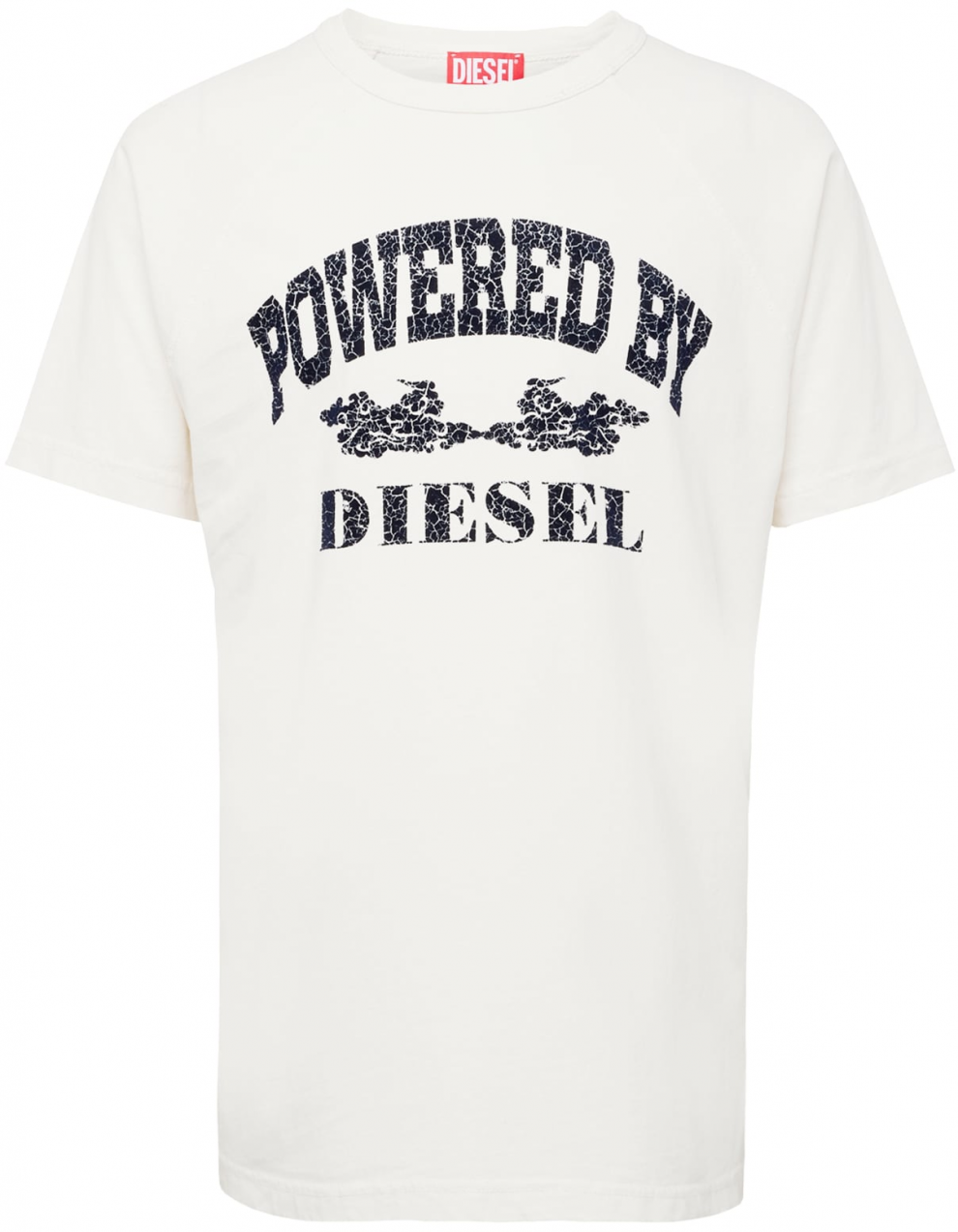 DIESEL Tričko 'T-RUST'  námornícka modrá / biela