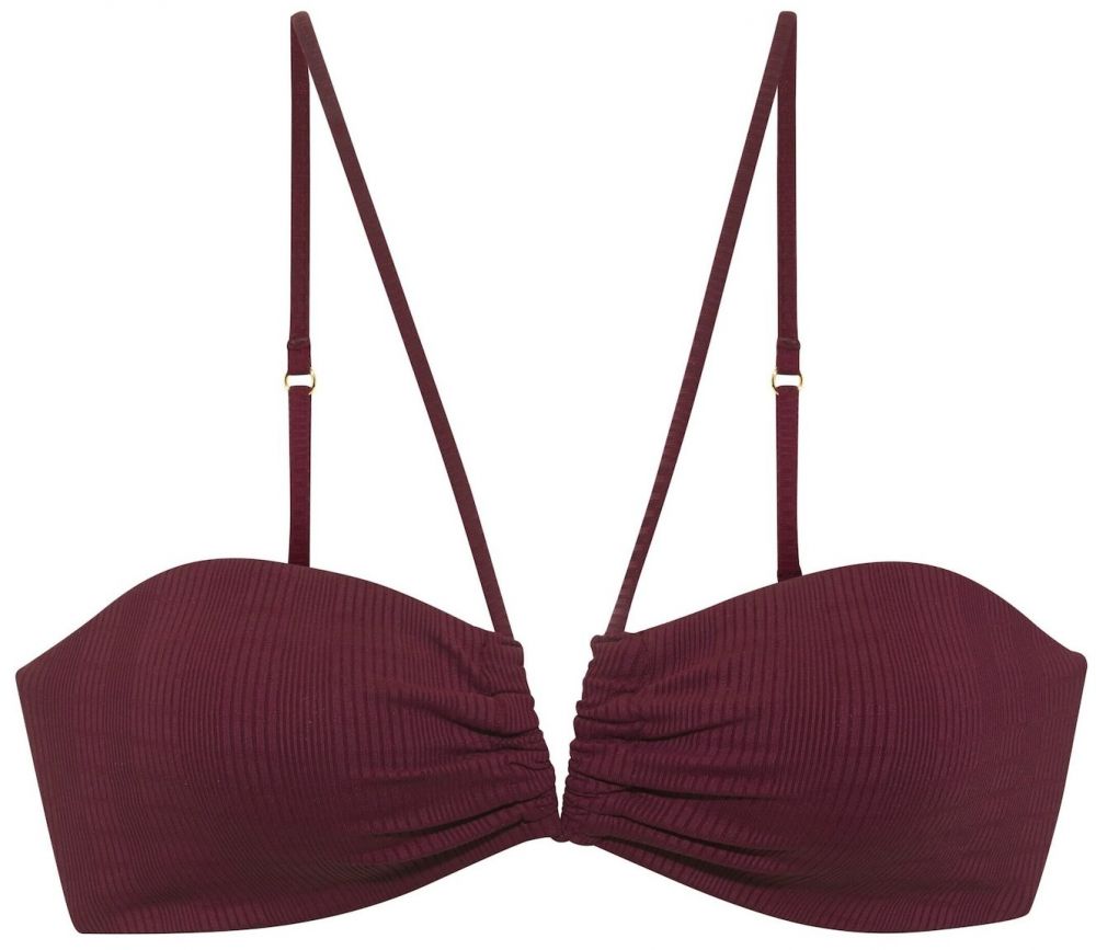 Copenhagen Studios Bikinový top  vínovo červená