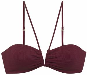Copenhagen Studios Bikinový top  vínovo červená