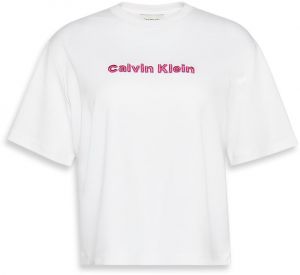 Calvin Klein Jeans Tričko  fialová / ružová / biela
