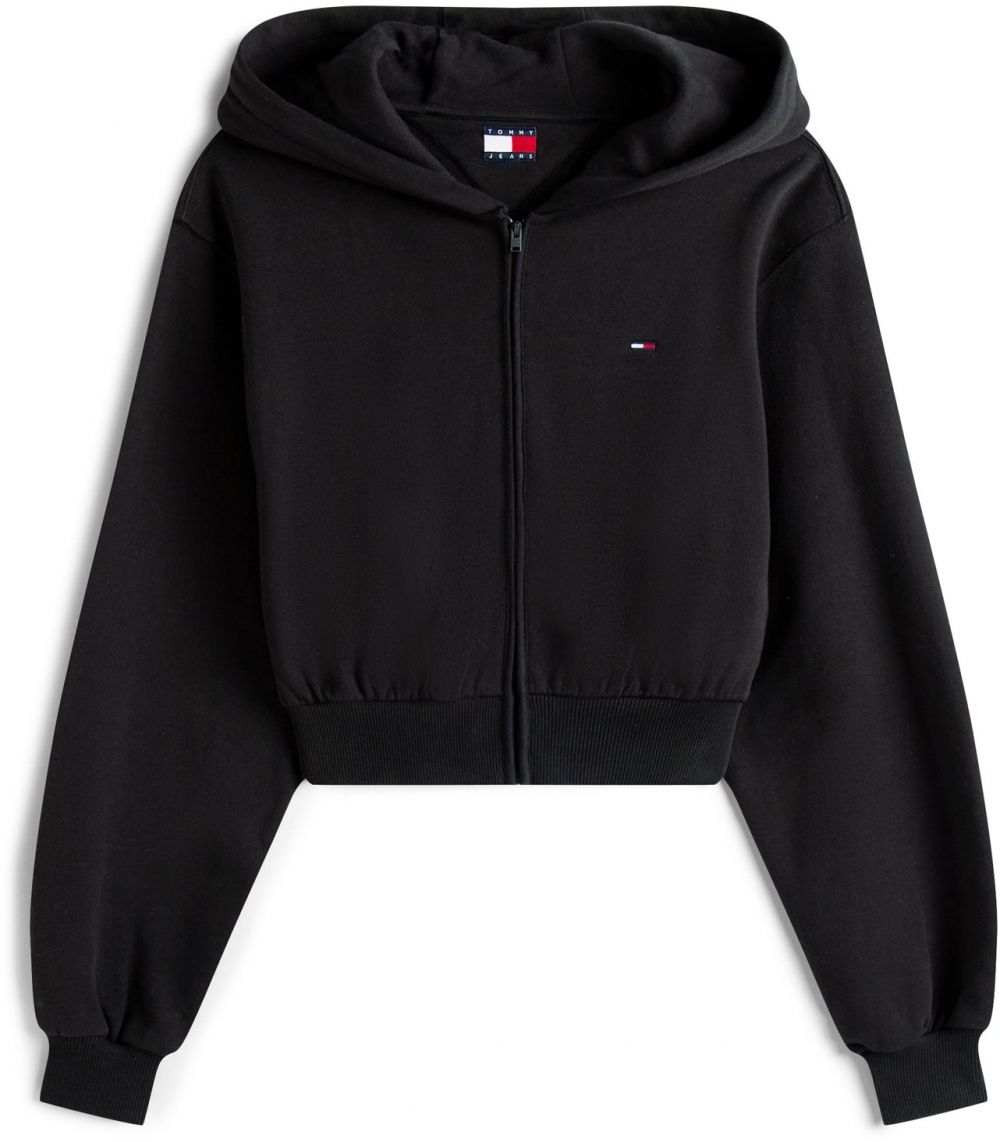 Tommy Jeans Tepláková bunda  čierna