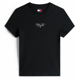 Tommy Jeans Tričko 'ESS'  čierna / biela