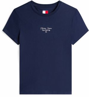 Tommy Jeans Tričko 'ESS'  námornícka modrá / biela
