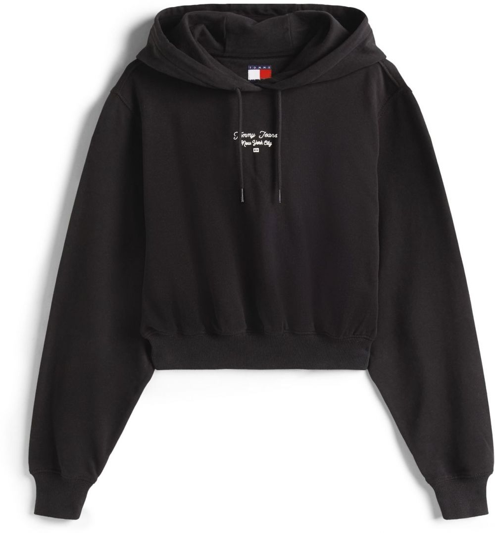 Tommy Jeans Mikina 'ESSENTIAL'  čierna / biela