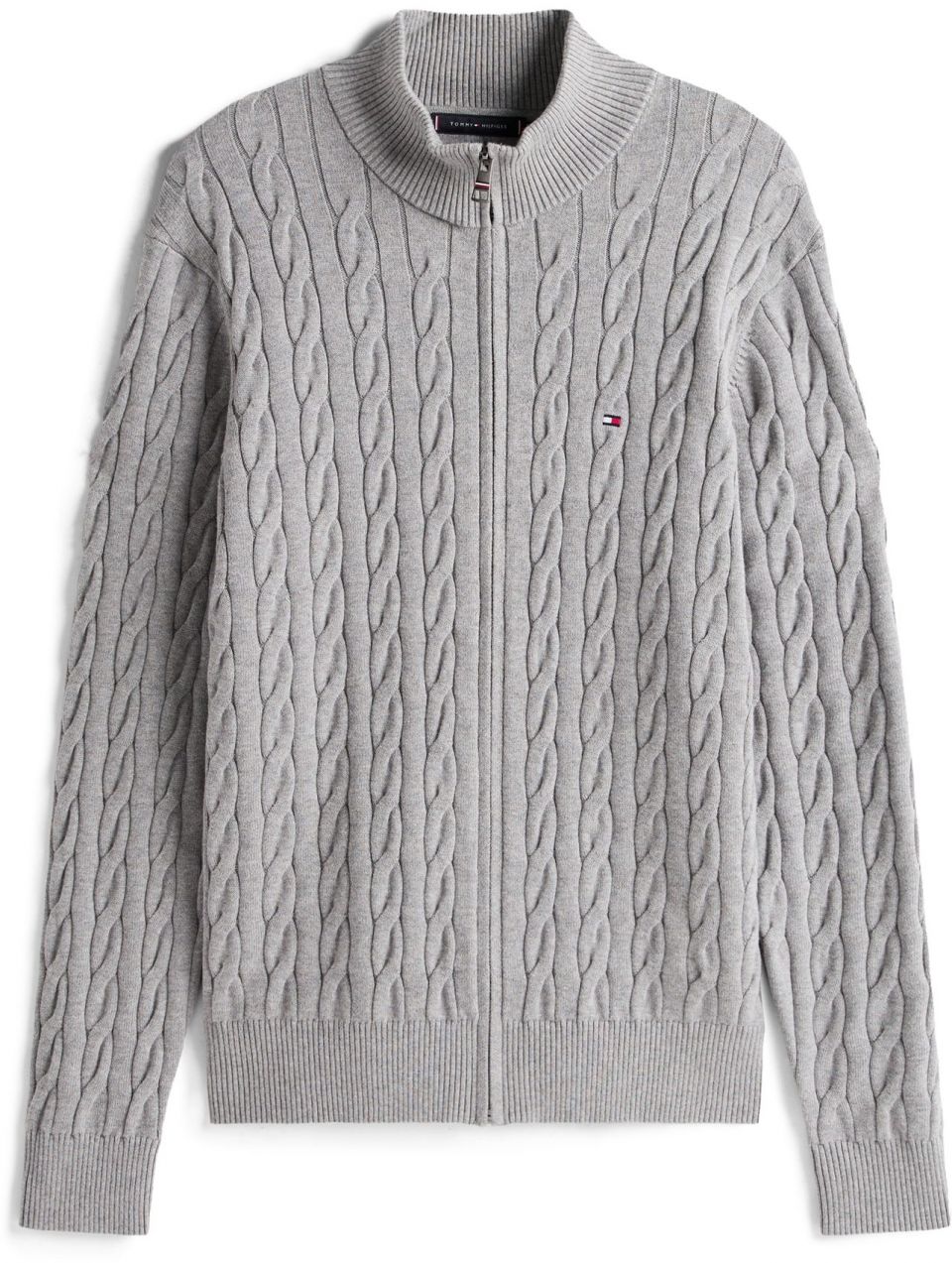 TOMMY HILFIGER Kardigán 'CLASSIC'  námornícka modrá / sivá / červená / biela